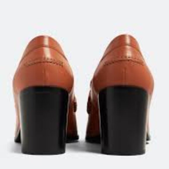 Hermes NWT Elysee 70 Leather Pumps Heeled Loafers Brown Size US 6.5 / EU 37 - Picture 3 of 13